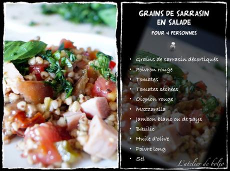 Grains de sarrasin en salade et comment cuire le sarrasin décortiqué