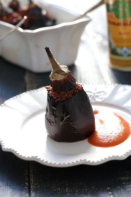 Aubergines végé  au quinoa et aux légumes