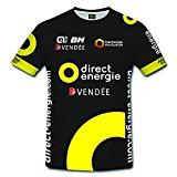 T-shirt Le Tour de France de cyclisme，2016 Tour de France T-shirt à séchage rapide Adrien Petit O Direct Energie (L)