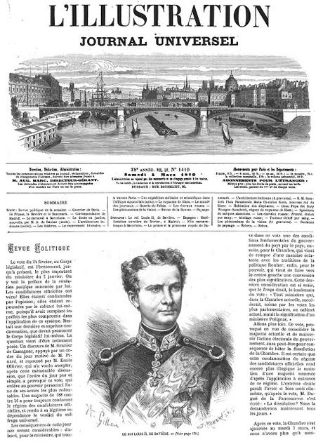 Vu de France: Louis II et la Bavière en mars 1870. Un article de l'Illustration.