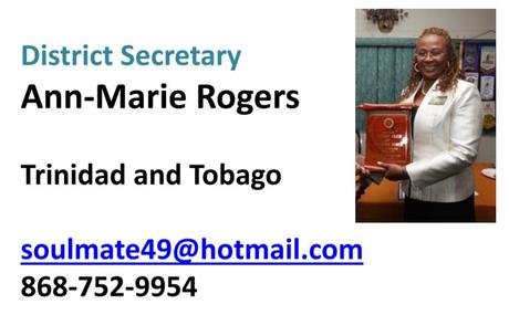 Rotary, vers TORONTO en juin 2018 : Ann-Marie Rogers District Convention Chair 2017-18