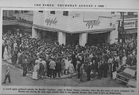 Il y a 49 ans : la fermeture de la boutique Apple des Beatles #apple #beatles #london