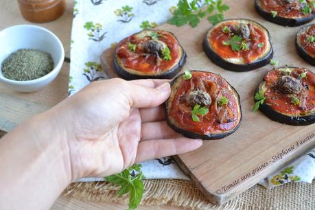 Mini pizz'aubergines Mini pizza aubergines