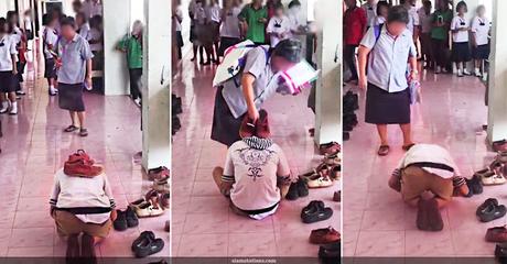Thai Education /humiliation d'éléve, travaux pratiques pour profs frustrés (vidéo) Thai Education /humiliation d'éléve, travaux pratiques pour profs frustrés (vidéo)