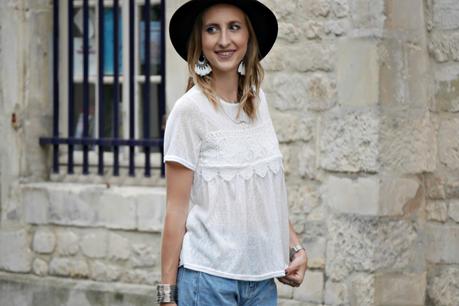 Mom jean X haut blanc Mom jean X haut blanc
