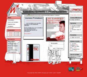 15 ans de métier Les projets fous en XOOPS dont le site PMTIC en 2005