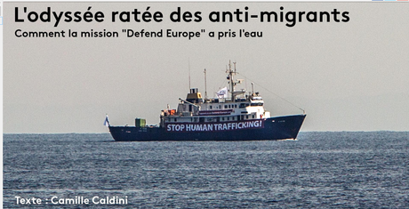 pas Gorafi : #DefendEurope… sauvé par un bateau d’aide aux migrants 😂😂😂 pas Gorafi : #DefendEurope… sauvé par un bateau d’aide aux migrants 😂😂😂