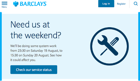Alerte de service Barclays