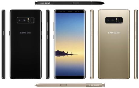 galaxy note 8 or avant arriere cote s pen - Le 3D Touch de l'iPhone sur le Galaxy Note 8 de Samsung ?