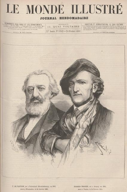 Quand Richard Wagner et Friedrich von Flotow faisaient  la une du Monde illustré en février 1883