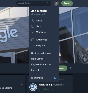 Twitter déploie son mode nuit sur ordinateur ! Twitter déploie son mode nuit sur ordinateur !