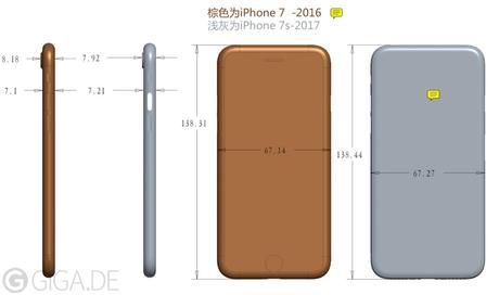 L’iPhone 7S serait plus grand et plus épais que l'iPhone 7 iphone 7s 7 dimensions giga apple - L’iPhone 7S serait plus grand et plus épais que l'iPhone 7