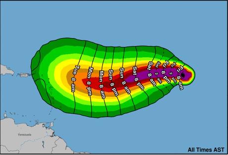 Irma la menace source NATIONAL HURRICANE CENTER 5 am 01 09 2017