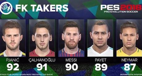 PES 2018 dévoile les notes des meilleurs joueurs du jeu PES 2018 dévoile les notes des meilleurs joueurs du jeu