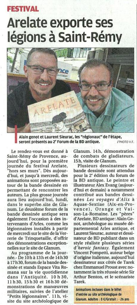 Revue de presse Forum BD à Arles