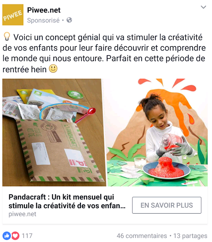 Pandacraft, kit découverte pour enfants, abonnement par défaut pour parents ! Pandacraft, kit découverte pour enfants, abonnement par défaut pour parents !