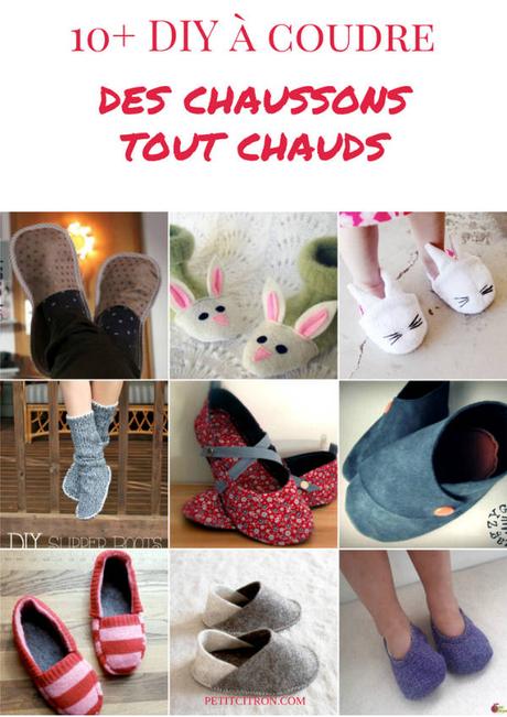 Plus de 10 DIY et patrons de chaussons Plus de 10 DIY et patrons de chaussons