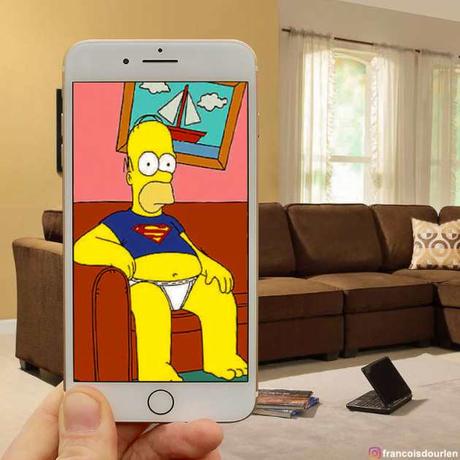 Les Simpsons intégrés à des scènes de la vie quotidienne