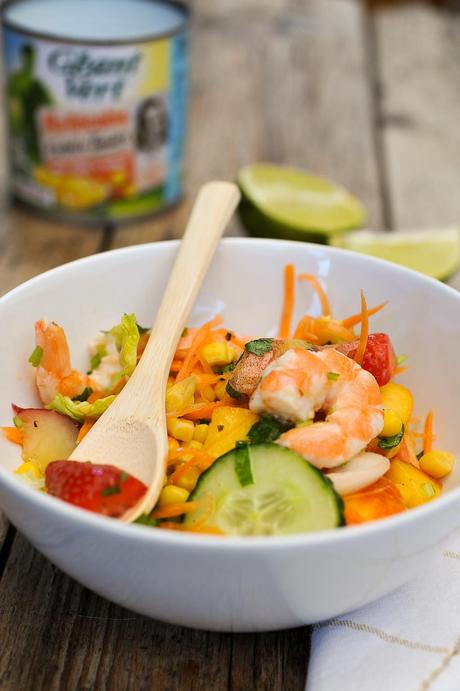 Salade thaï maïs et crevettes Salade thaï maïs et crevettes