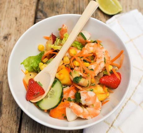 Salade thaï maïs et crevettes Salade thaï maïs et crevettes
