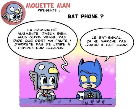 Mouette Man et Batman dans un bistrot