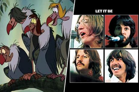 Les vautours (Le livre de la jungle), inspirés par les Beatles