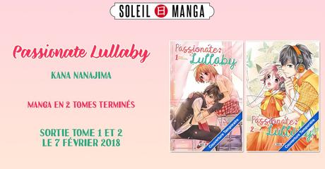 Le shôjo Passionate Lullaby annoncé chez Soleil Manga
