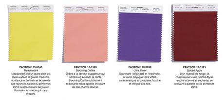 Pantone dévoile les 12 couleurs tendances pour 2018