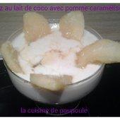 Riz au lait de coco avec pommes caramélisées au thermomix - La cuisine de poupoule
