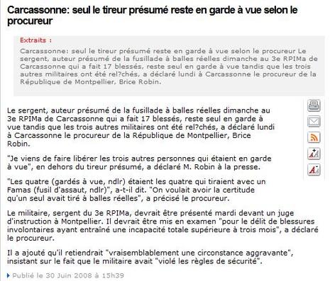Drame Du RPIMA De Carcassonne : Quand Les Medias Abusent.