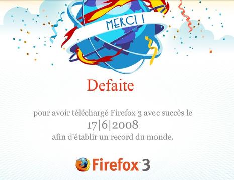 FireFox Record établi
