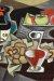 1945s, Jean Metzinger : Carafe, champignons et pommes