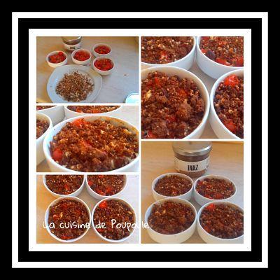 Crumble de tomates cerise au farz gwinizh Du Crumble de tomates cerise au farz gwinizh Du