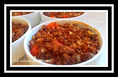 Crumble de tomates cerise au farz gwinizh Du Crumble de tomates cerise au farz gwinizh Du