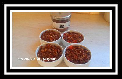 Crumble de tomates cerise au farz gwinizh Du Crumble de tomates cerise au farz gwinizh Du
