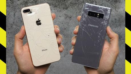 iPhone 8 Plus vs Galaxy Note 8 : quel est le plus résistant (drop test) ? iphone 8 vs galaxy note 8 drop test - iPhone 8 Plus vs Galaxy Note 8 : quel est le plus résistant (drop test) ?