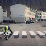 SECURITE : Le passage piéton 3D visible en Islande