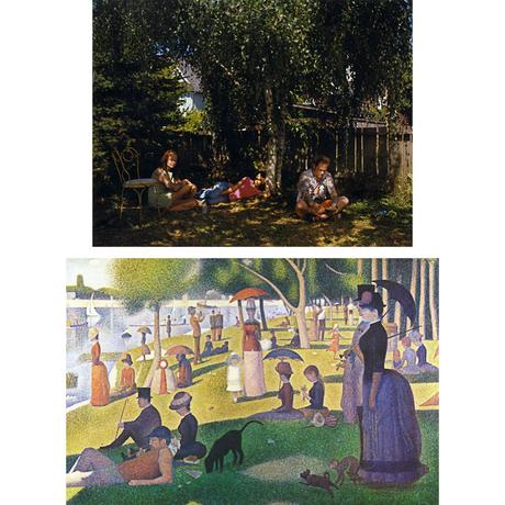 Jeff Wall la photographie mise en scène Seurat,-Jeff-Wall,-Dimanche-après-midi-à-l'ile-de-la-jatte