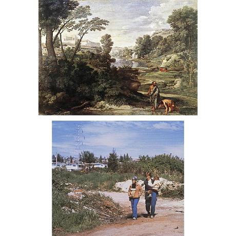 Jeff Wall la photographie mise en scène nicolas poussin, paysage avec Diogenes, jeffe wall, diatribe, photography