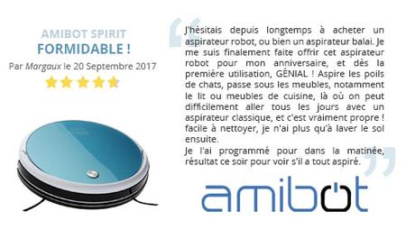 Avis clients - Margaux trouve son robot-aspirateur AMIBOT Spirit Avis clients - Margaux trouve son robot-aspirateur AMIBOT Spirit