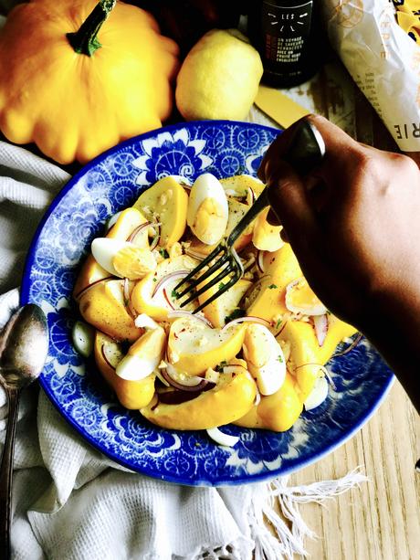 Salade de pâtisson jaune : des souvenirs chaleureux de repas de famille ! Un légume très connu à l’île Maurice !