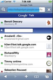 gtalk-iphone Google Talk pour liPhone 