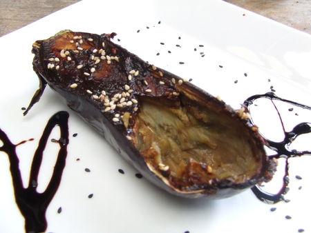Aubergines caramélisées au miso & sésame DSCF0185