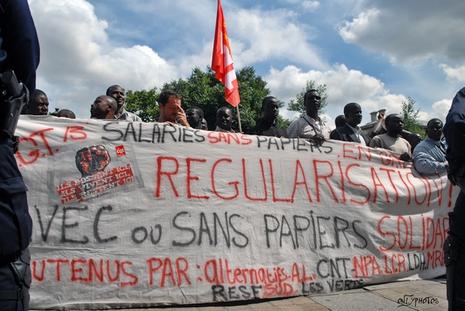 Manifestations Parisiennes de Sans-Papiers.