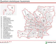 Quartiers statistiques de Lausanne