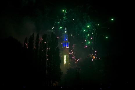 Feu d'artifice shooté sans trépied