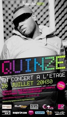 plan live week Quinze concert gratuit
