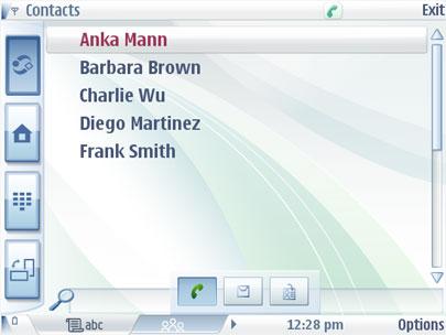 Nouveau Symbian S60 en images Symbian S60 Touchscreen