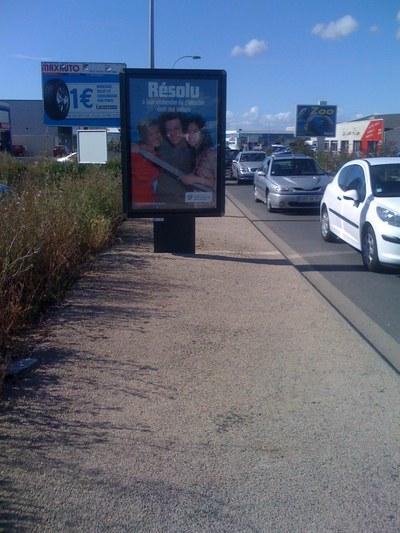 Angoulins - La zone commerciale n'est pas adaptée aux piétons