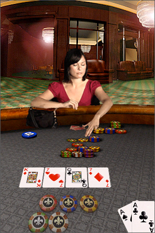 Vue 3D Poker iPhone - Mode portrait